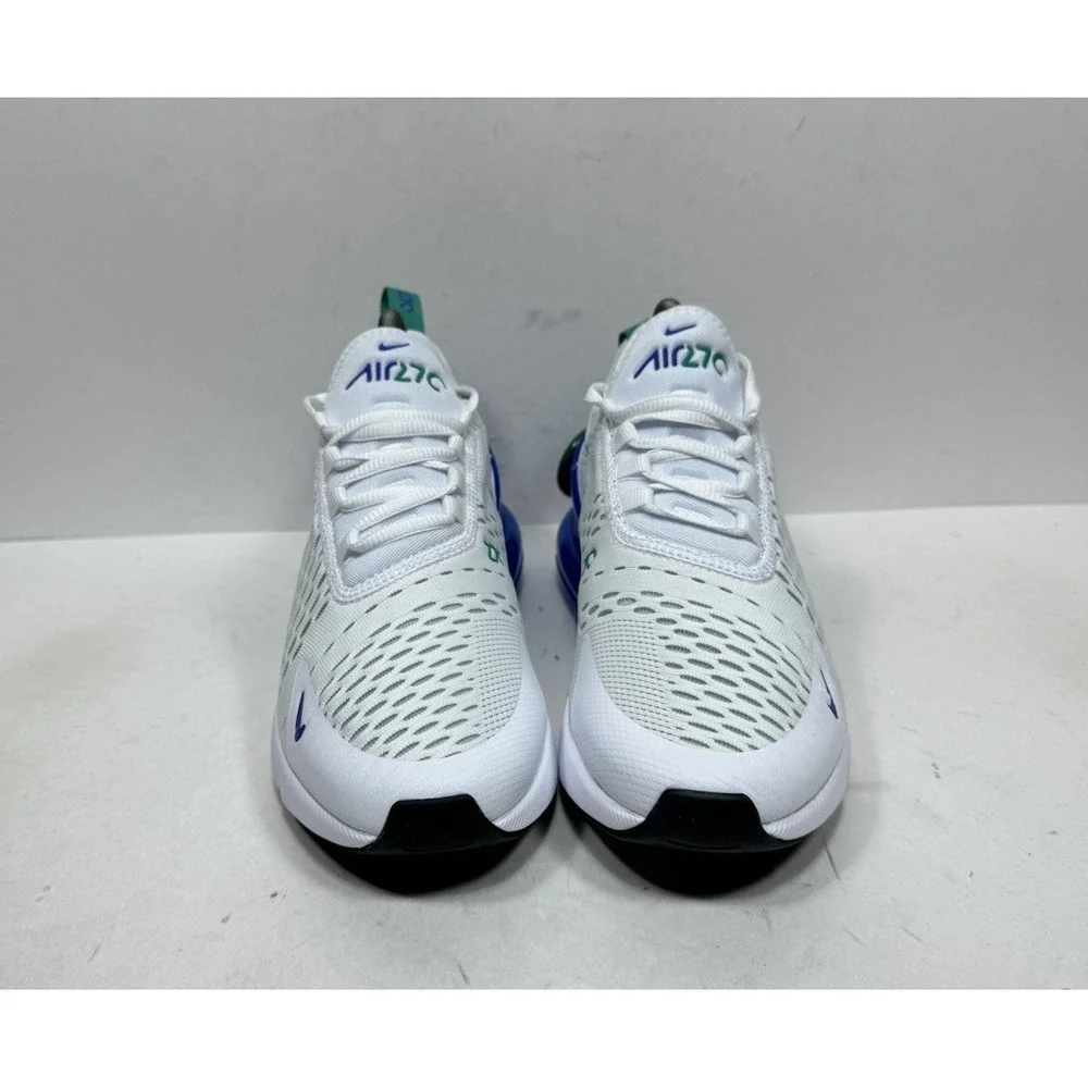 Nike Air Max 270 White Lapis Blue Neptune Green Shoe AH6789-109 Women's Size 8